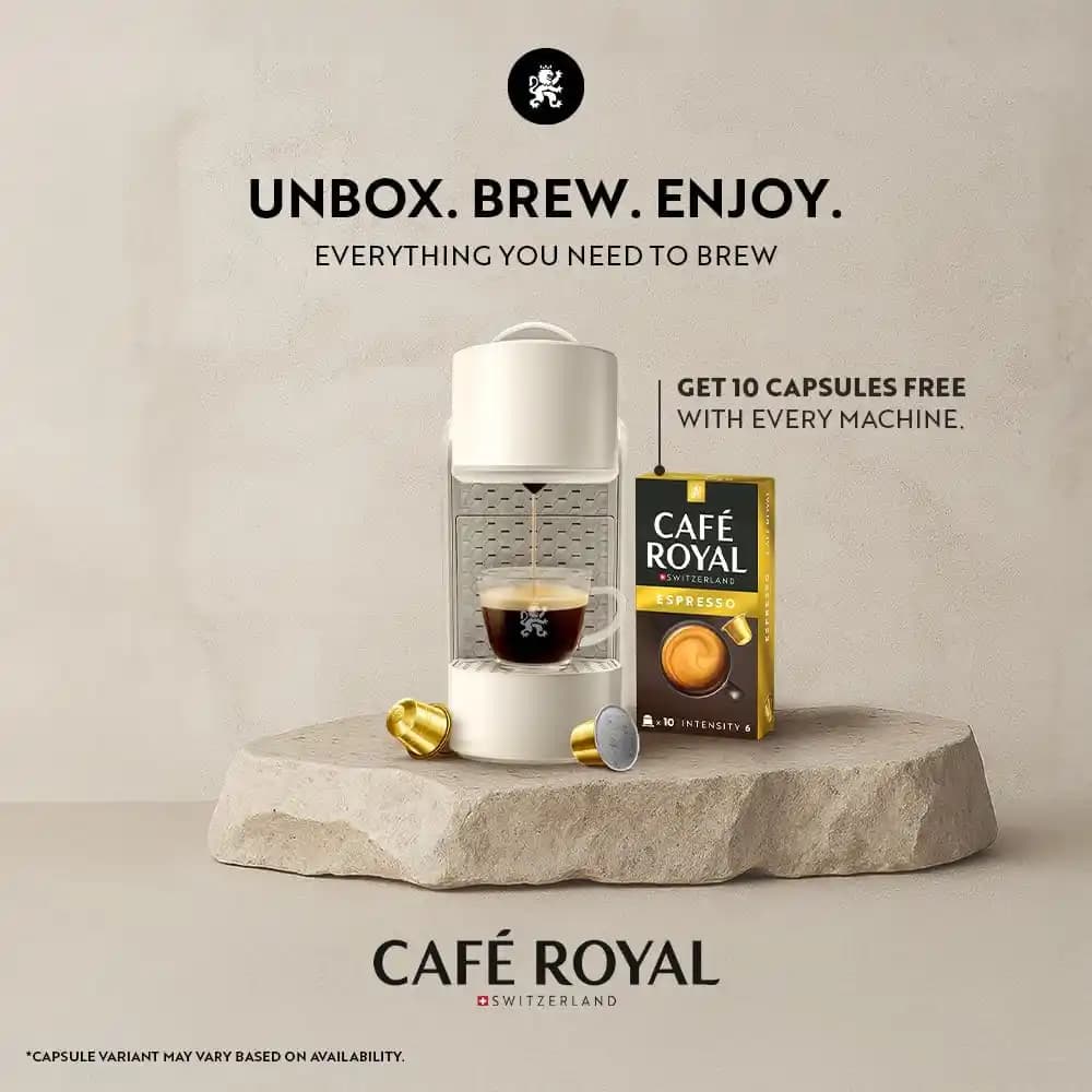 دستگاه قهوه‌ساز کپسولی(نسپرسو) Café Royal سازگار با کپسول‌های Nespresso — تصویر ۲