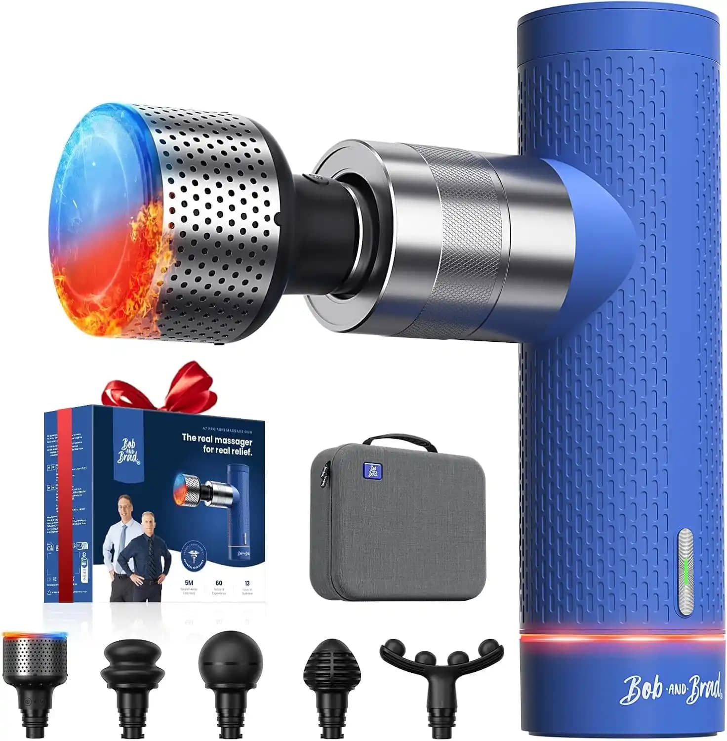 ماساژور تفنگی BOB AND BRAD A7 Pro با گرما و سرما درمانی