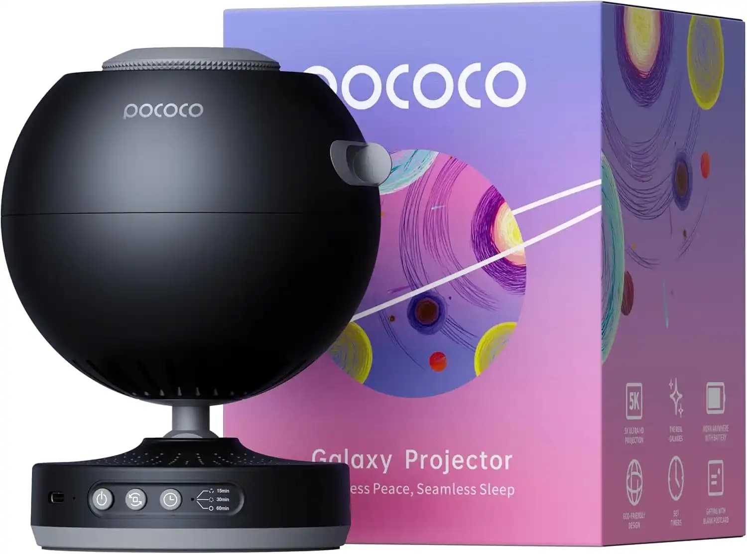 پروژکتور ستاره‌ای POCOCO Galaxy Lite Star Projector لامپ کهکشانی