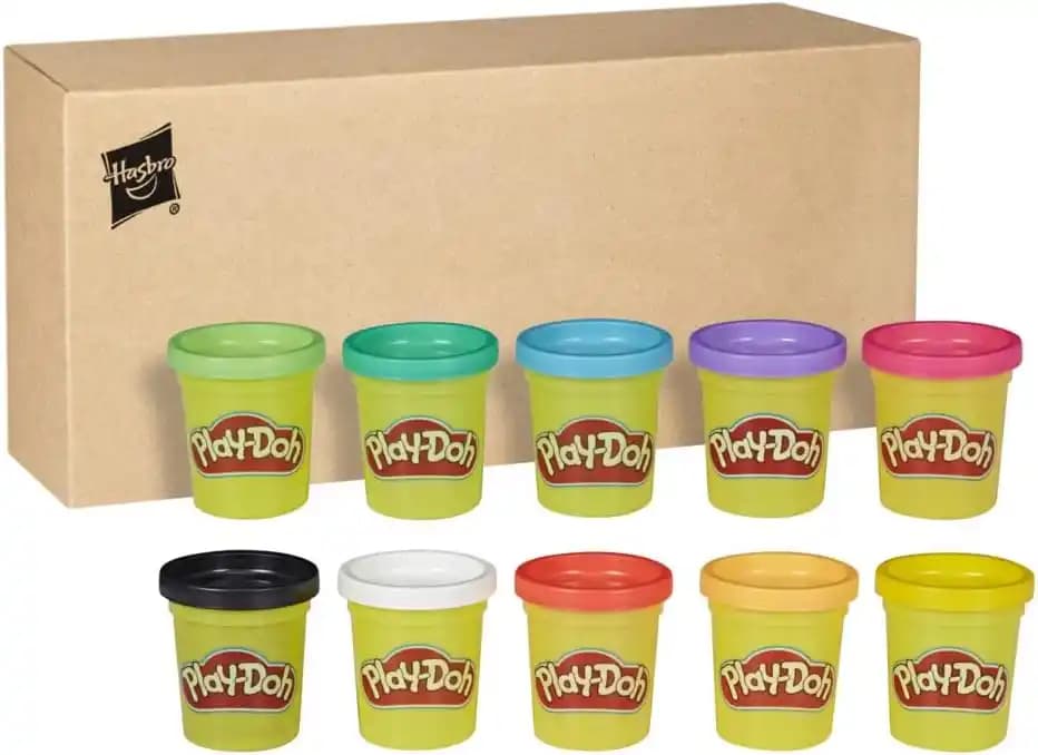 خمیر بازی 10 قوطی رنگی Play Doh مناسب کودکان،آنتی باکتریال