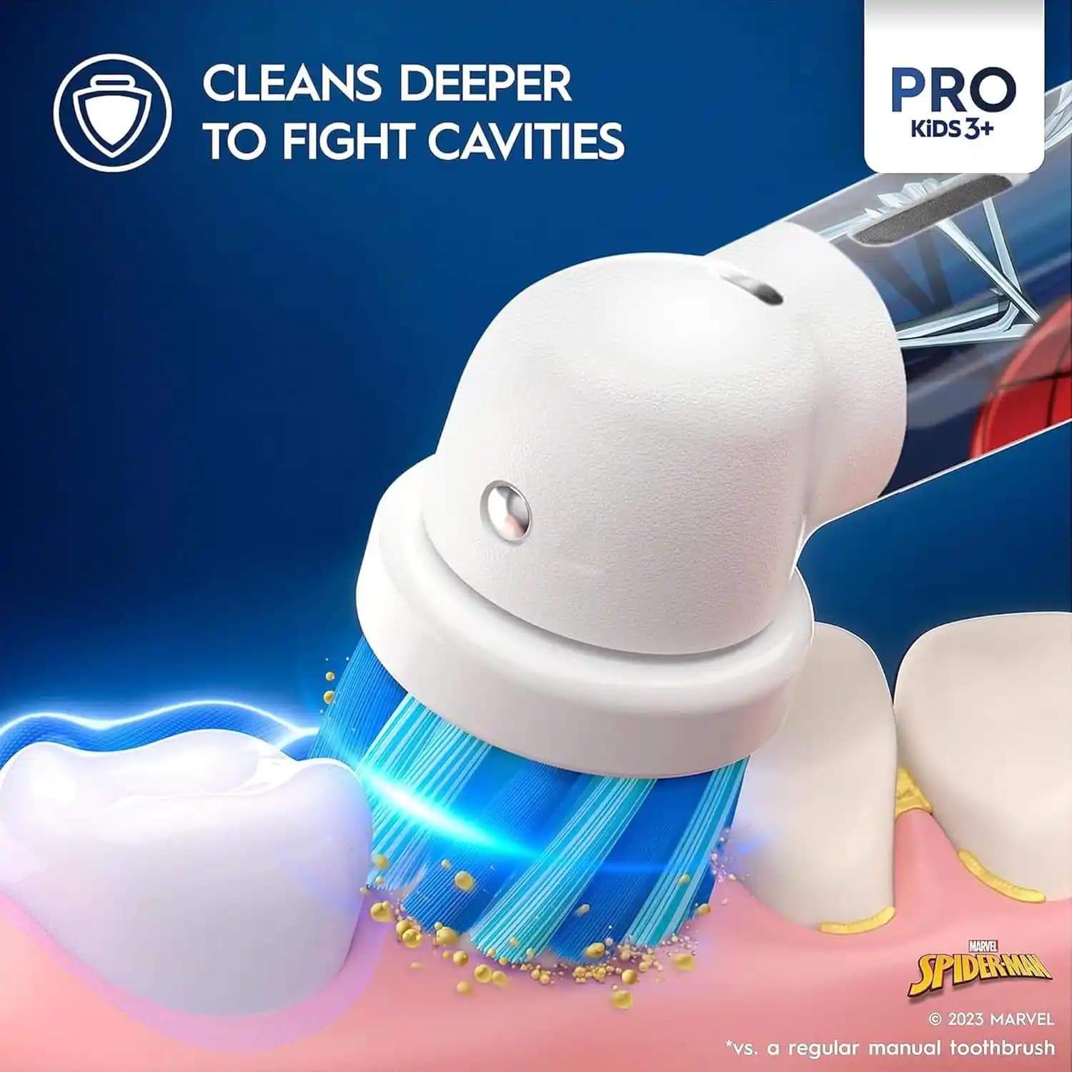 مسواک برقی شارژی Oral-B کودک مدل اسپایدرمن و فروزن — تصویر ۴
