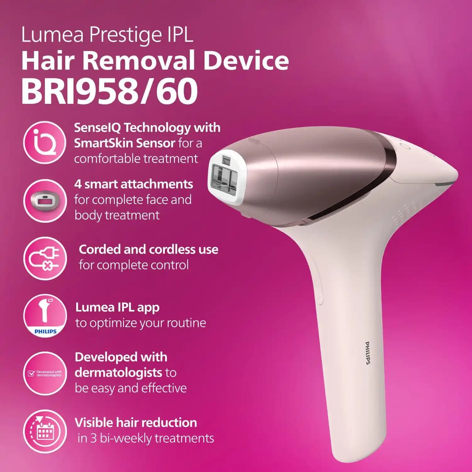 دستگاه لیزر موهای زائد فیلیپس Philips Lumea IPL Hair Removal — تصویر ۴
