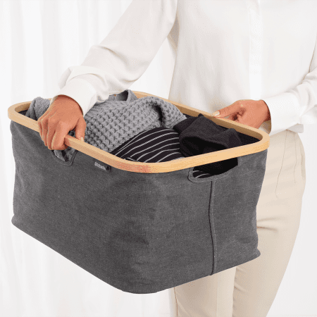 سبد لباس ۴۰ لیتر خاکستری تیره برابانتیا brabantia — تصویر ۵