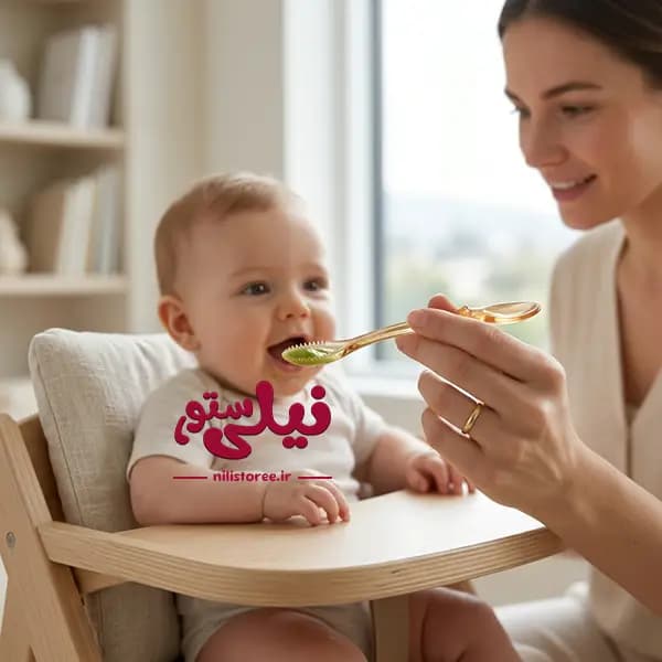قاشق پوره خوری نوزاد دوکاره برند استرانگ بیبی Strong baby
