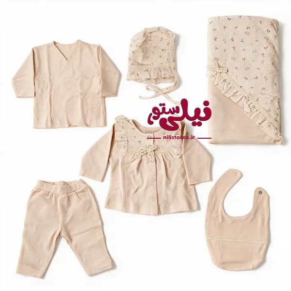 ست جعبه ای 10 تکه نوزاد طرح گل برند کاسیوپه CASSIOPE — تصویر ۵