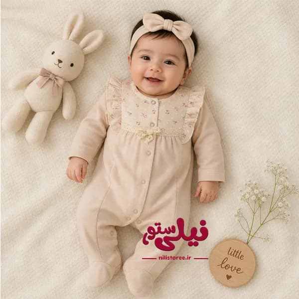 ست جعبه ای 10 تکه نوزاد طرح گل برند کاسیوپه CASSIOPE — تصویر ۳