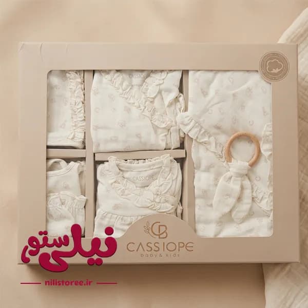 ست جعبه ای 10 تکه نوزاد طرح toys صورتی برند کاسیوپه CASSIOPE