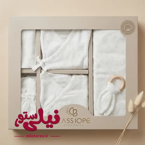 ست جعبه ای 10 تکه نوزاد طرح toys آبی برند کاسیوپه CASSIOPE