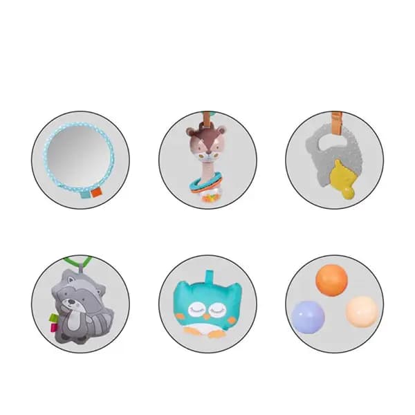 تشک بازی نوزاد 3 در 1 طرح راکون برند کونیگ کیدز Konig Kids کد 63596 — تصویر ۳