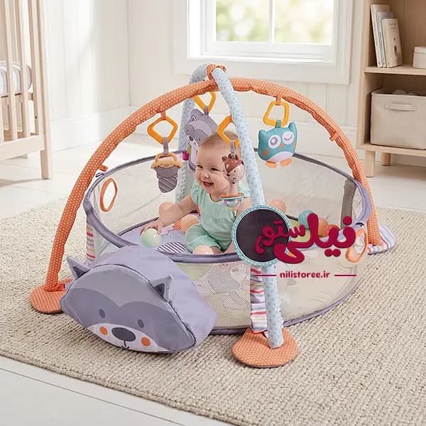 تشک بازی نوزاد 3 در 1 طرح راکون برند کونیگ کیدز Konig Kids کد 63596