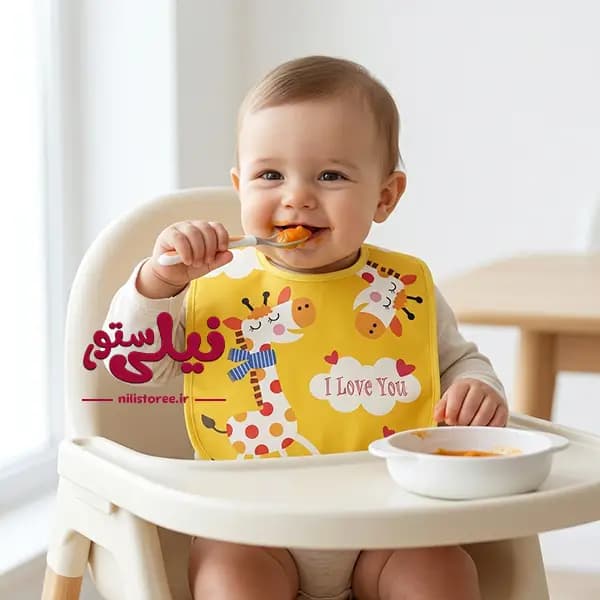 پیش بند پلاستیکی نوزاد طرح زرافه برند کارترز carters