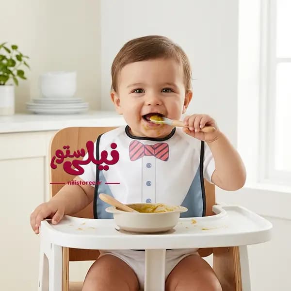 پیش بند پلاستیکی نوزاد طرح پاپیون برند کارترز Carters