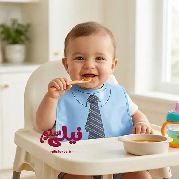پیش بند پلاستیکی نوزاد طرح کروات برند کارترز Carters