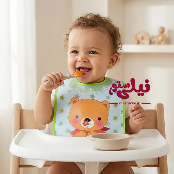 پیش بند پلاستیکی نوزاد طرح خرس برند کارترز Carters