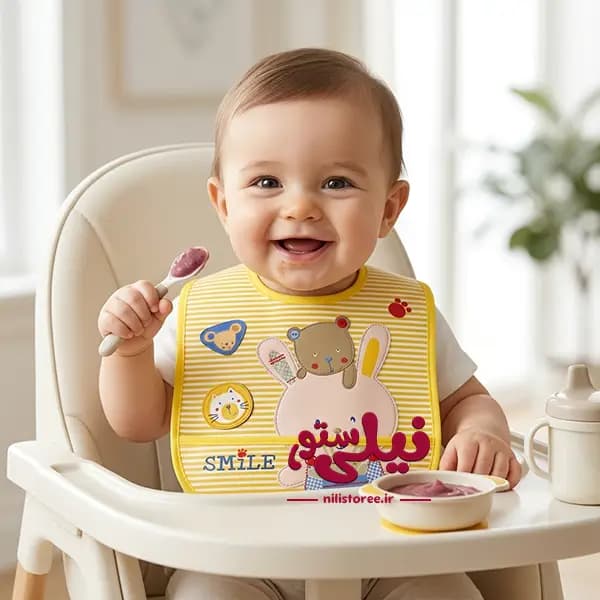 پیش بند پلاستیکی نوزاد طرح خرگوش و خرس برند کارترز Carters