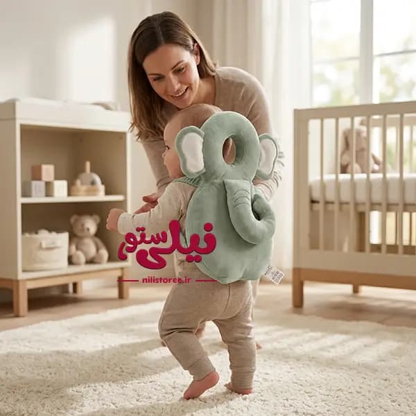 بالش محافظ سر نوزاد طرح فیل برند bebekevi کد 1453