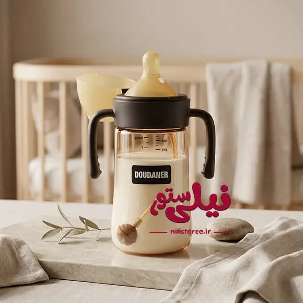شیشه شیر نوزاد 300 میل طرح خرس برند Doudaner کد 1032 — تصویر ۳