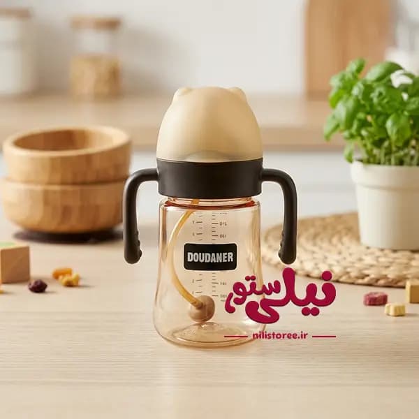 شیشه شیر نوزاد 240 میل طرح خرس برند Doudaner کد 1029 — تصویر ۲