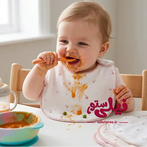 پیش بند نوزاد طرح ماتیلدا نیلی