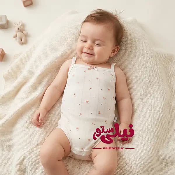 زیردکمه رکابی نوزاد طرح ماتیلدا نیلی