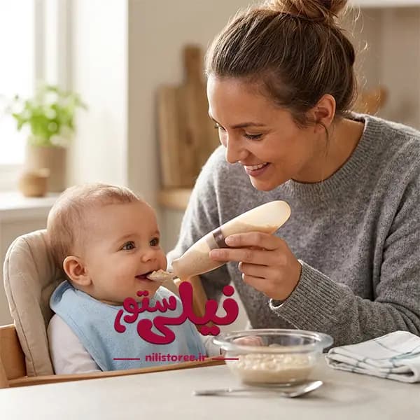 قاشق سرلاک خوری نوزاد برند بیبی اسپون baby spoon کد Z-11 — تصویر ۲