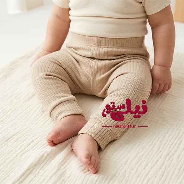 شلوار نوزاد ساده طرح بانی برند مون بیبی Moon baby