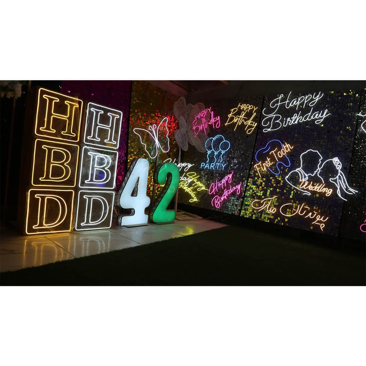 تابلو نئون Happy Birthday 3 — تصویر ۲