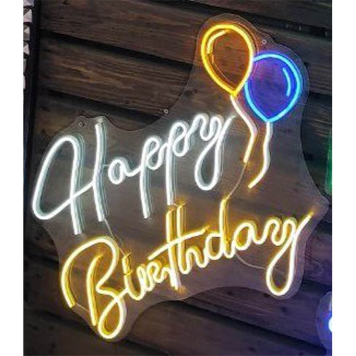 تابلو نئون Happy Birthday (بادکنک دار)