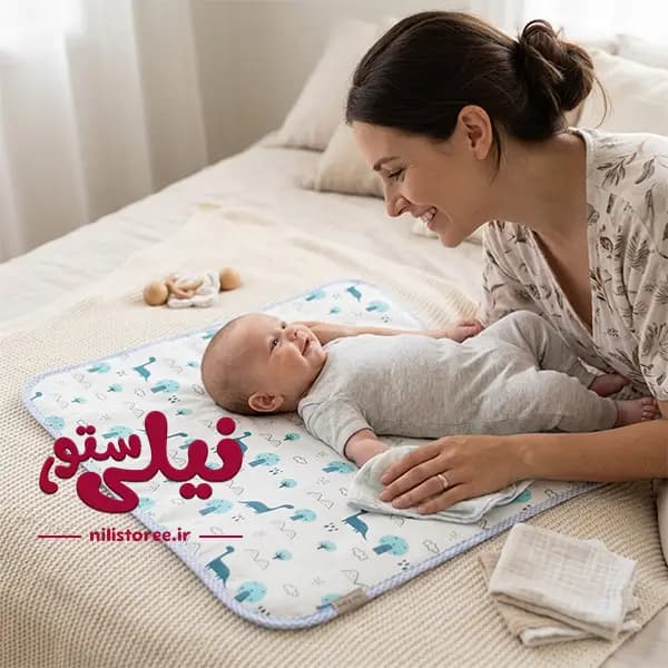 زیر انداز تعویض نوزاد طرح دایناسور برند بیبی لایک Baby like
