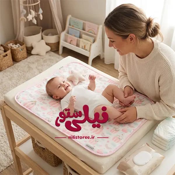 زیر انداز تعویض نوزاد طرح بالن برند بیبی لایک Baby like