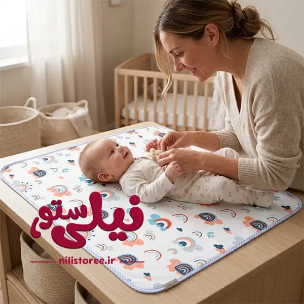 زیر انداز تعویض نوزاد طرح لاکپشت برند بیبی لایک Baby like