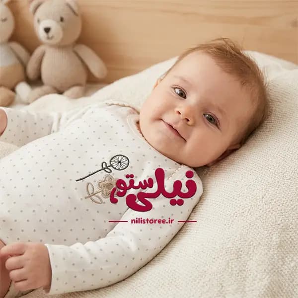 ست 19 تکه جعبه ای نوزاد طرح خرگوش و گل danaloo کد 618 — تصویر ۲