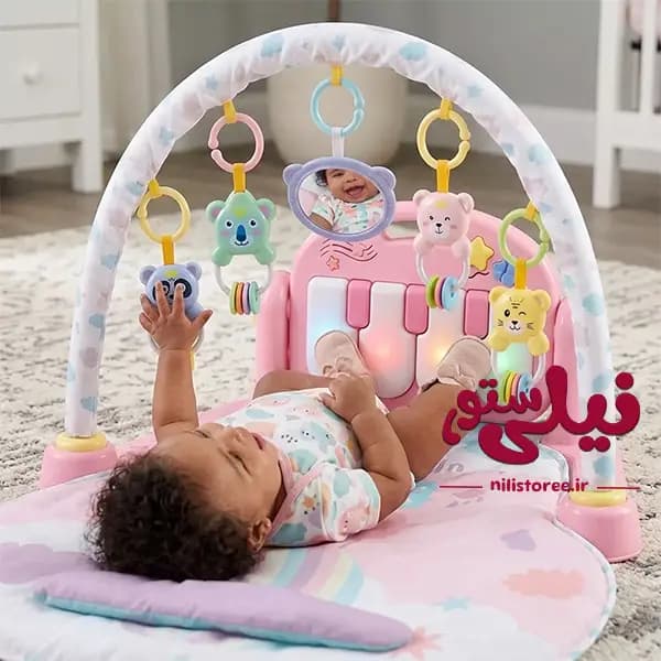 تشک بازی نوزاد طرح بالن و خرگوش برند هانگر Huanger کد 0618