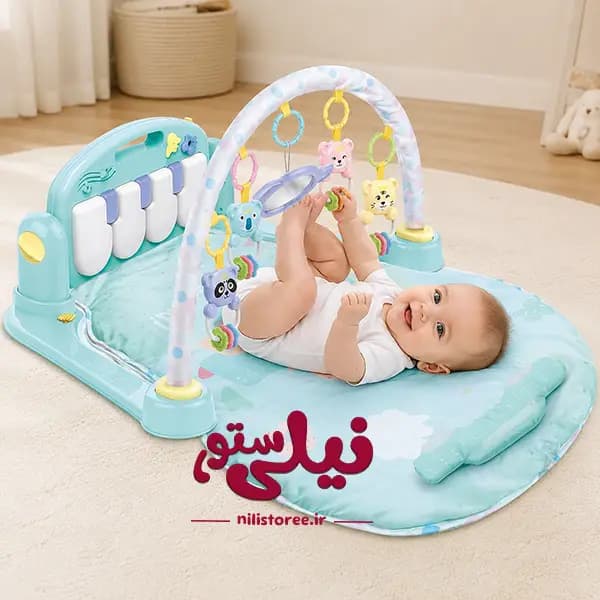 تشک بازی نوزاد طرح ماشین و خرس برند هانگر Huanger کد 0617