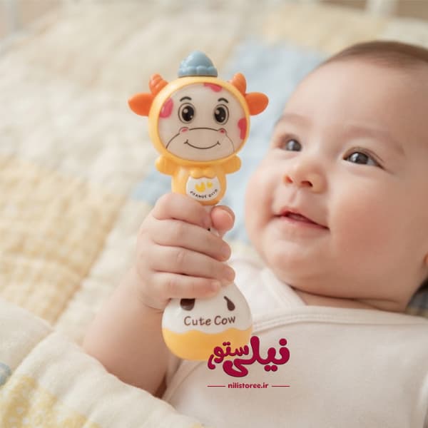 اسباب بازی موزیکال نوزاد طرح زرافه برند JIALEGU TOYS کد 81D
