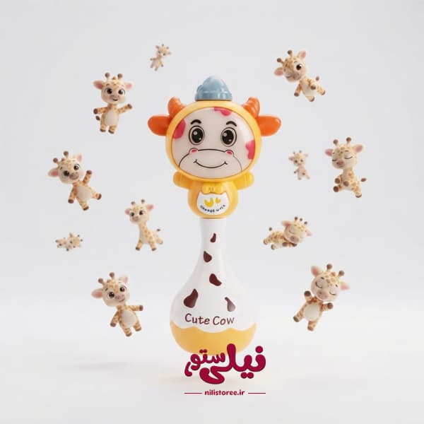 اسباب بازی موزیکال نوزاد طرح زرافه برند JIALEGU TOYS کد 81D — تصویر ۲