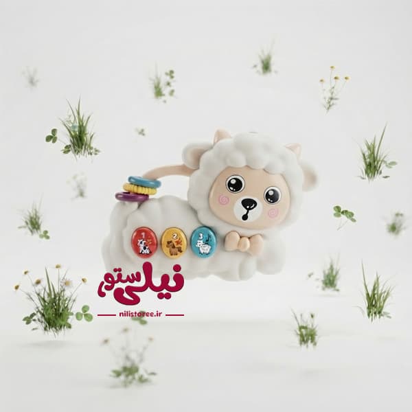 اسباب بازی موزیکال نوزاد طرح بره برند JIALEGU TOYS کد 201D — تصویر ۲
