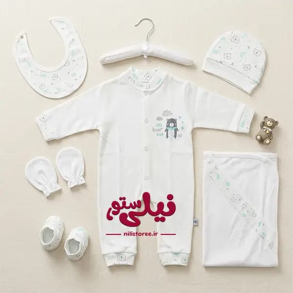 ست بیمارستانی نوزاد 7 تکه طرح خرس برند مادرکر mothercare