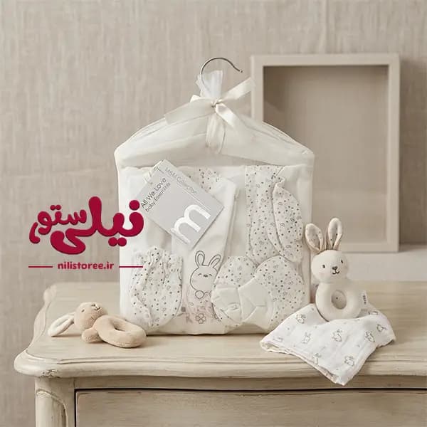 ست بیمارستانی نوزاد 7 تکه طرح خرگوش برند مادرکر mothercare — تصویر ۳