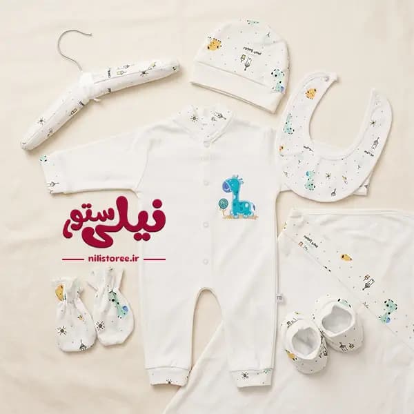 ست بیمارستانی نوزاد 7 تکه طرح دایناسور برند مادرکر mothercare