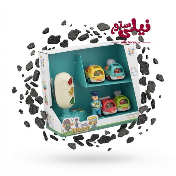 اسباب بازی موزیکال ماشین آلات ساختمانی 6 تکه برند HINLEBAO TOYS کد 33H — تصویر ۲