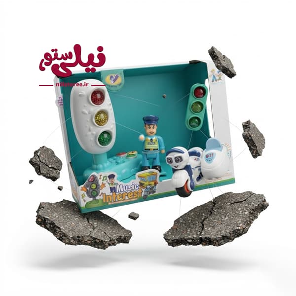 اسباب بازی موزیکال موتور پلیس 6 تکه برند HINLEBAO TOYS کد 10H — تصویر ۲
