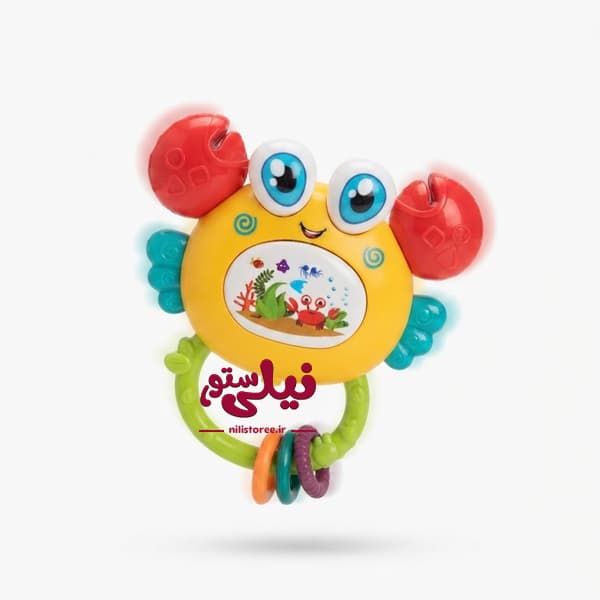 جغجغه موزیکال نوزاد طرح خرچنگ برند JIALEGU TOYS کد 120D — تصویر ۲