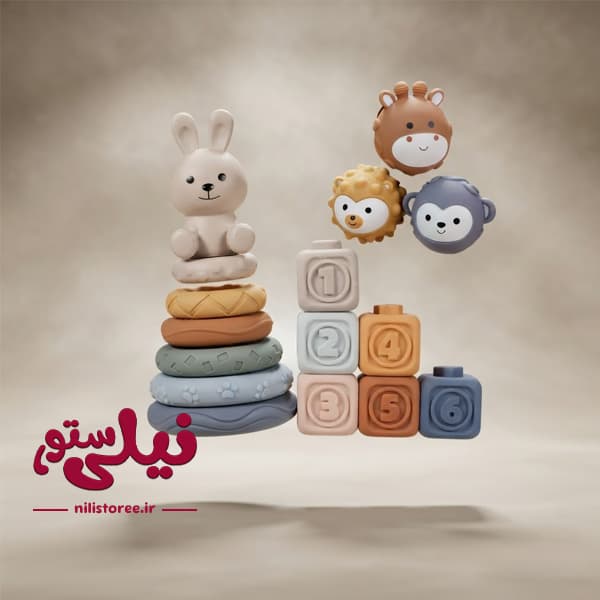ست اسباب بازی 16 تکه کودک طرح خرگوش کد TT669 — تصویر ۲