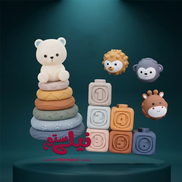 ست اسباب بازی 16 تکه کودک طرح خرس کد TT668 — تصویر ۲