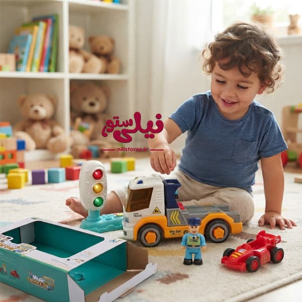 اسباب بازی موزیکال ماشین فرمول یک 6 تکه برند HINLEBAO TOYS کد D21