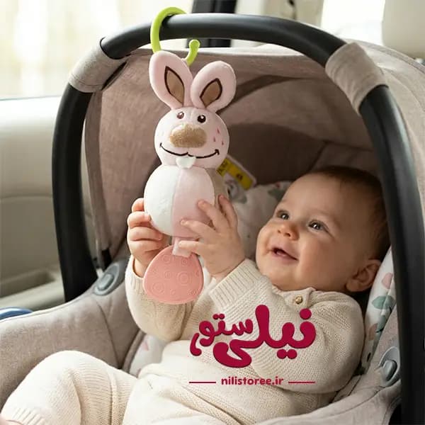 آویز تخت و کریر نوزاد طرح خرگوش برند تتیس Tettis — تصویر ۳