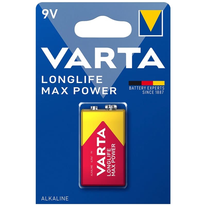 باتری کتابی VARTA مدل Max Power 9V – 6LR61