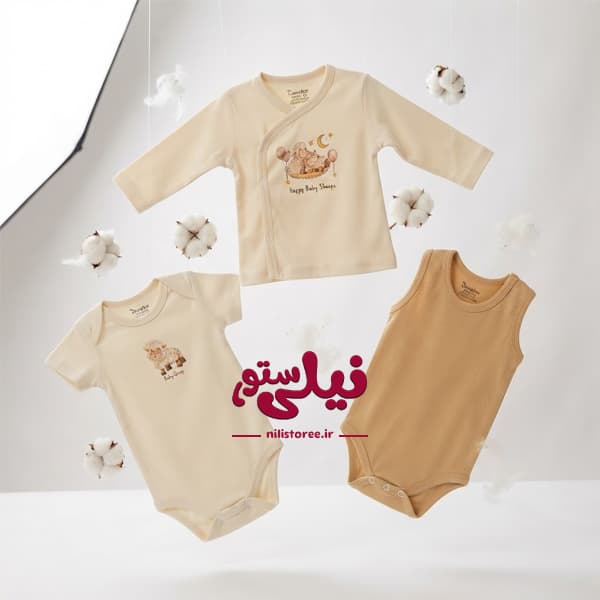 ست 5 تکه لباس نوزاد طرح بره ناقلا برند دانالو Danaloo — تصویر ۲