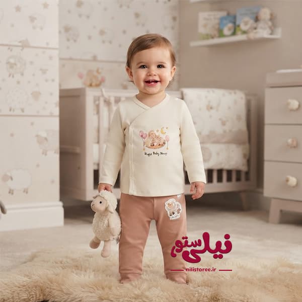 ست 5 تکه لباس نوزاد طرح بره ناقلا برند دانالو Danaloo